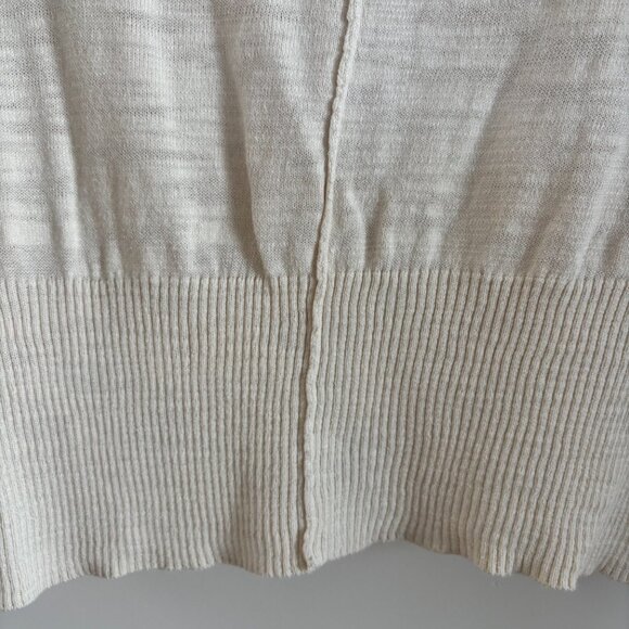 Moth Lightweight Vintage Slub Sweater Cream - Picture 3 of 4